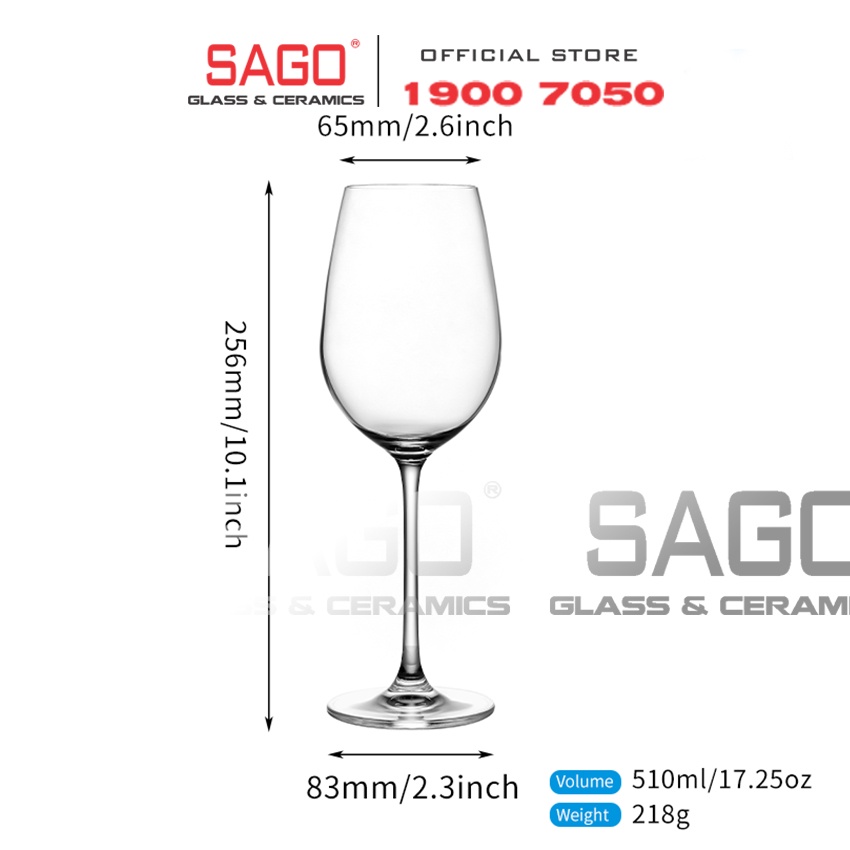 Ly thủy Tinh Pha Lê IDELITA RHINE CHARM Bordeaux Crystal Glasses  | Tùy Chọn Dung Tích