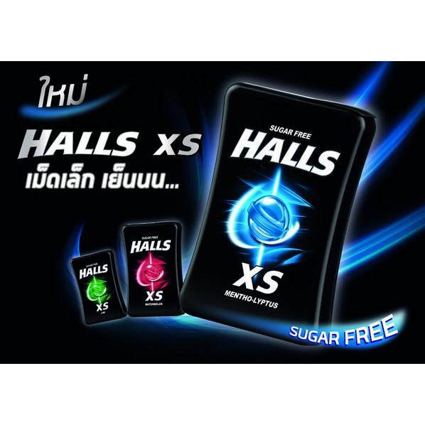 Kẹo ngậm Halls XS không đường - Kẹo ngậm ho làm mát dịu cổ họng và thơm miệng Thái Lan