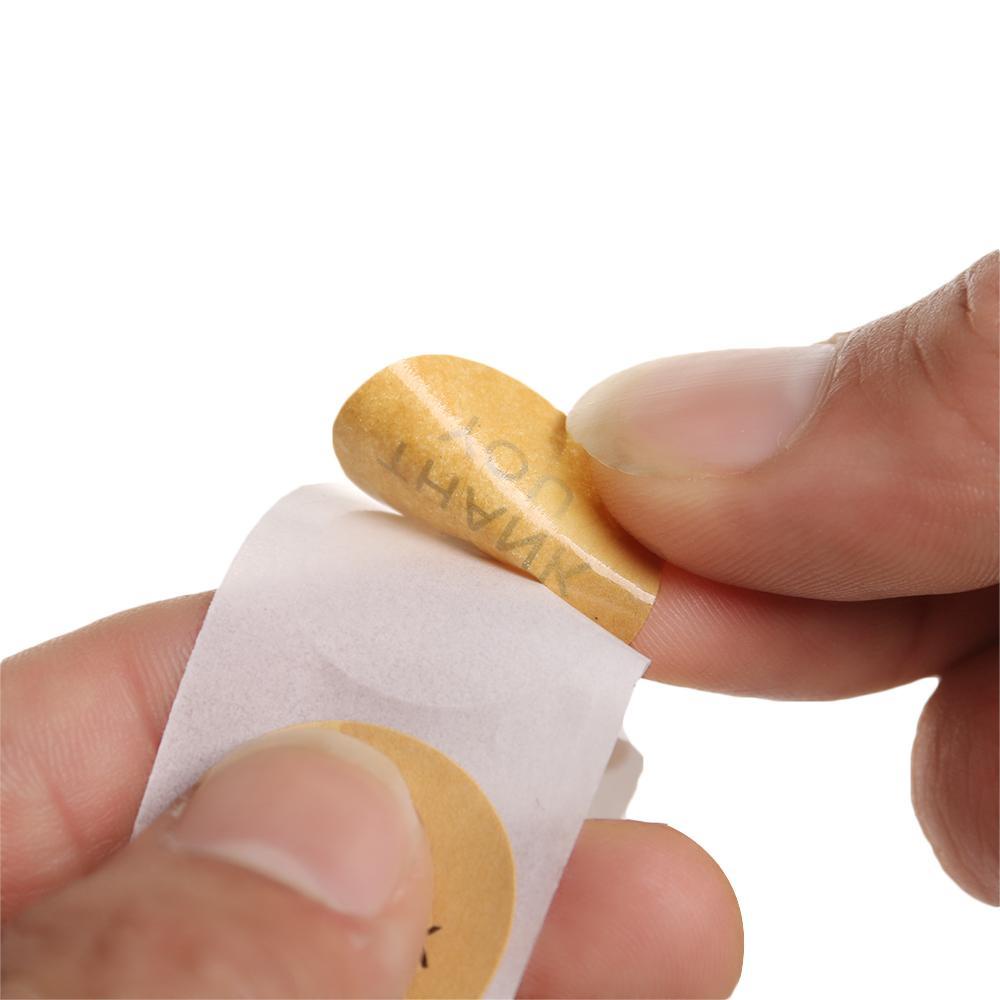 1 Cuộn / 500 Miếng Dán Trang Trí Túi Bánh Kẹo Bằng Giấy Kraft