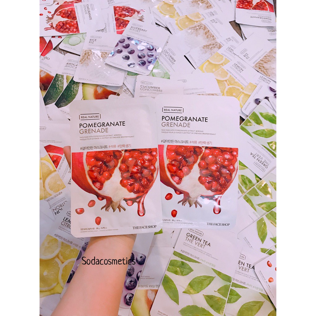MẶT NẠ GIẤY CHIẾT XUẤT TỪ THIÊN NHIÊN  REAL NATURAL FACE MASK