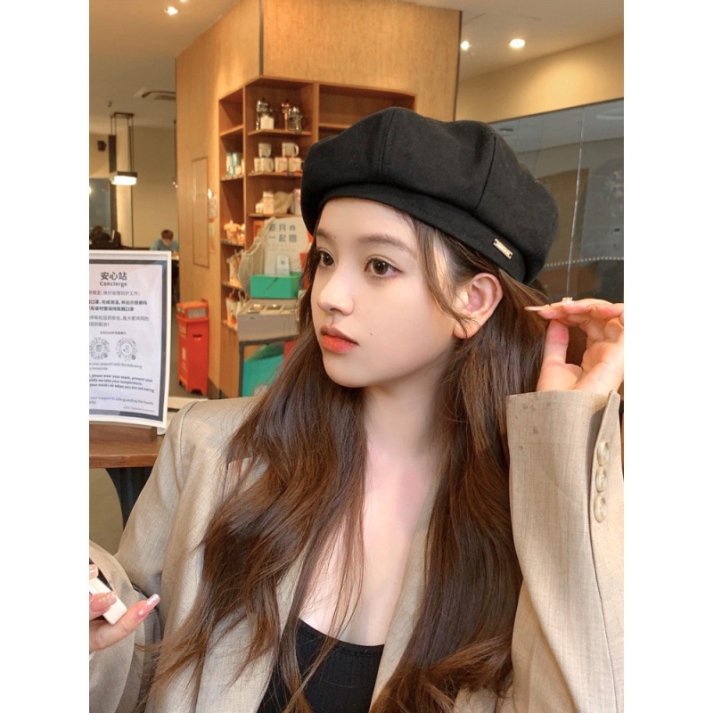 Nón Beret Phong Cách Retro Anh Quốc/Hàn Quốc Dễ Phối Đồ Thời Trang Thu Đông Cho Nữ