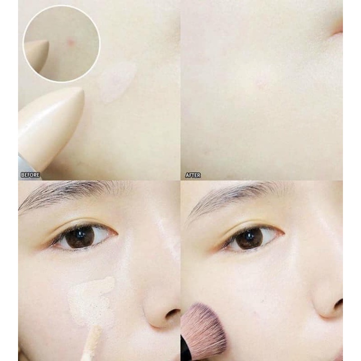 [CHÍNH HÃNG] Che khuyết điểm 2 đầu che quầng thâm mụn đốm nâu tàn nhang The Face Shop fmgt Concealer Dual Veil 4.3g/3.8g