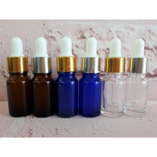 [5ml/10ml] Lọ đựng tinh dầu bóp giọt khoen vàng chiết mỹ phẩm  [chai lo my pham gia si]