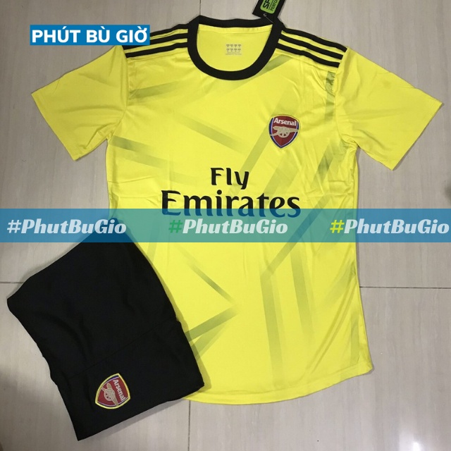 Áo Bóng Đá Thể Thao Đá Banh CLB ARSENAL Vàng Chất Thun Thái Cao Cấp - Phút Bù Giờ Sport