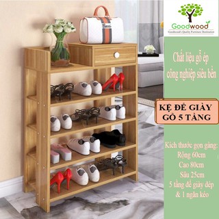 Kệ giày dép gỗ 5 tầng