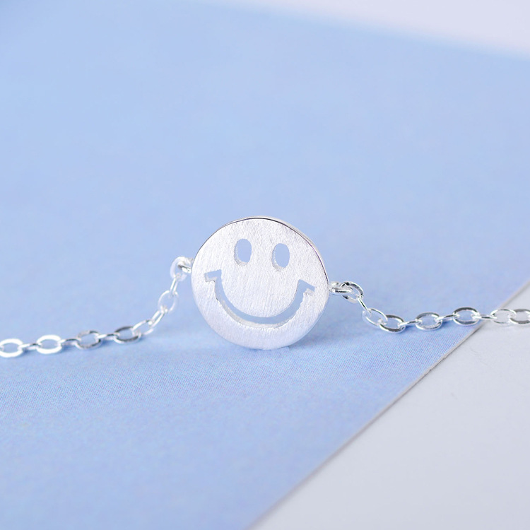 Vòng Chân Silver Anklets Fashion Jewelry Chain Smile Face Anklet for Women Girls Friend Foot Barefoot Leg Jewelry
