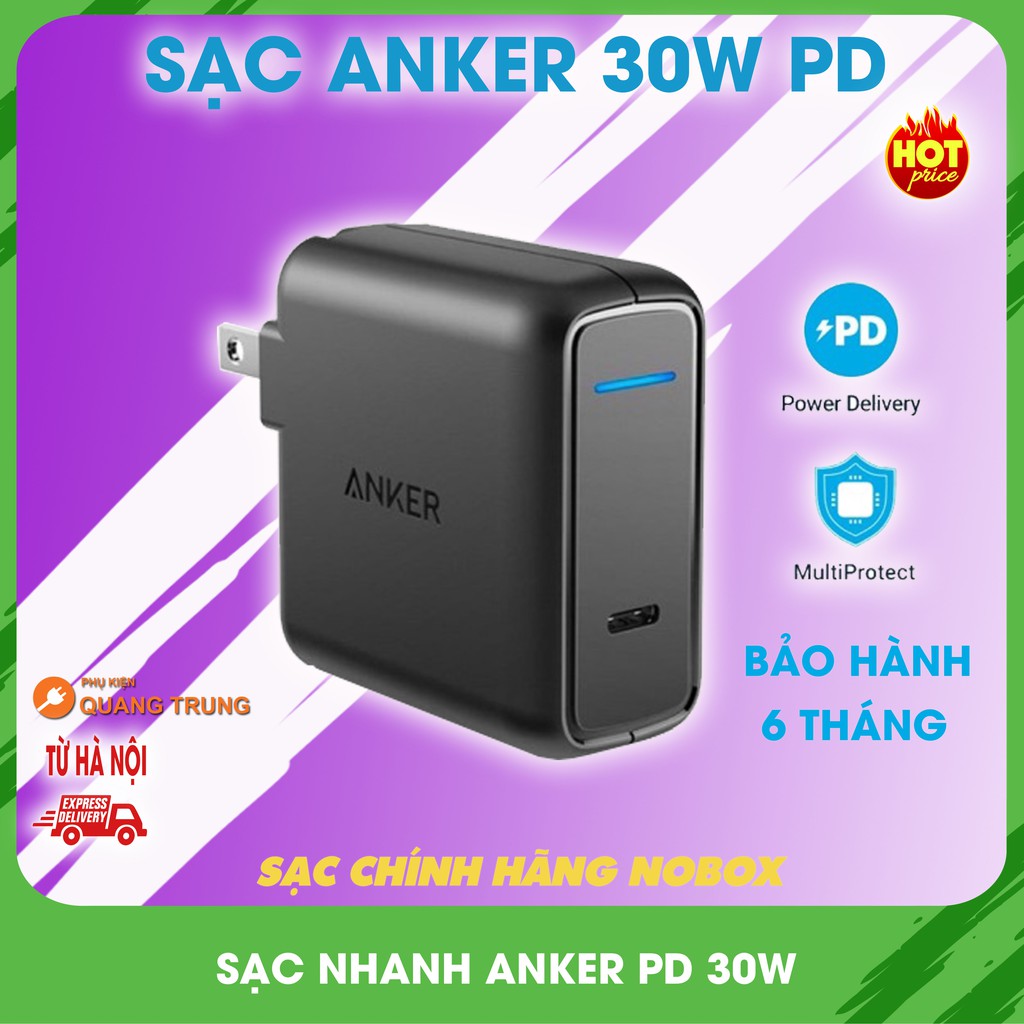 Sạc Anker PD PowerPort Speed 1 USB-C, 30W - A2014 ( củ sạc mới 100% không hộp )