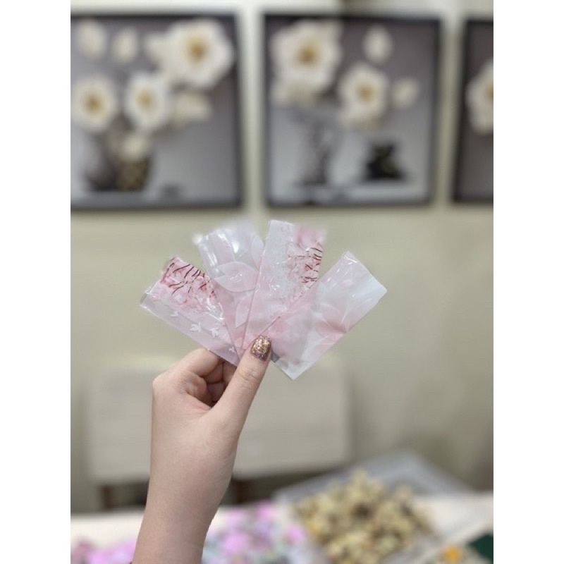 set 95-100 vỏ kẹo nougat kt 4x9cm hoa anh đào
