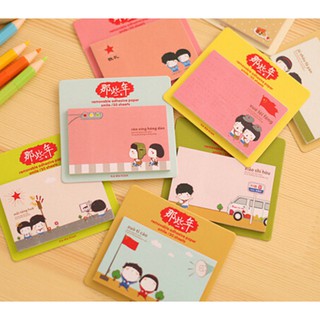 combo 5 tập Giấy note (ghi chú) hình chữ nhật cute - siêu rẻ