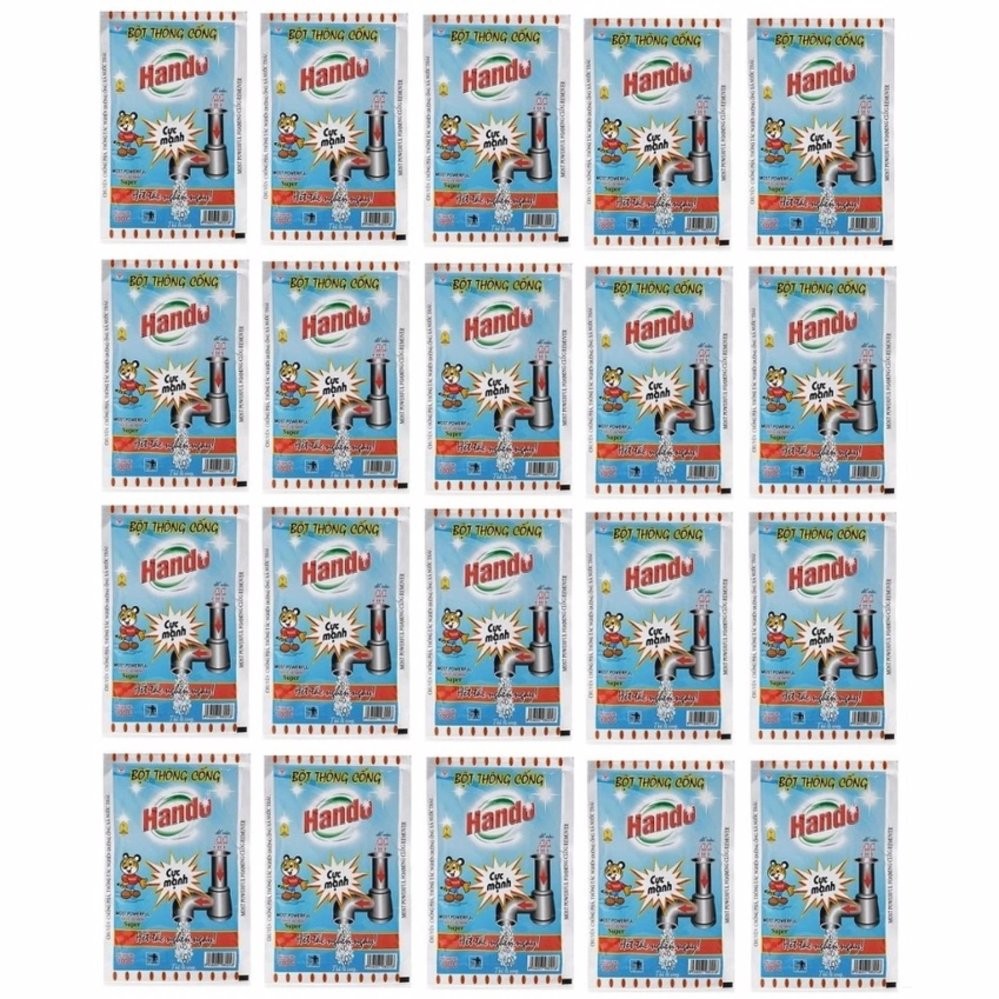 Bộ 20 gói bột thông cống Hando TI485