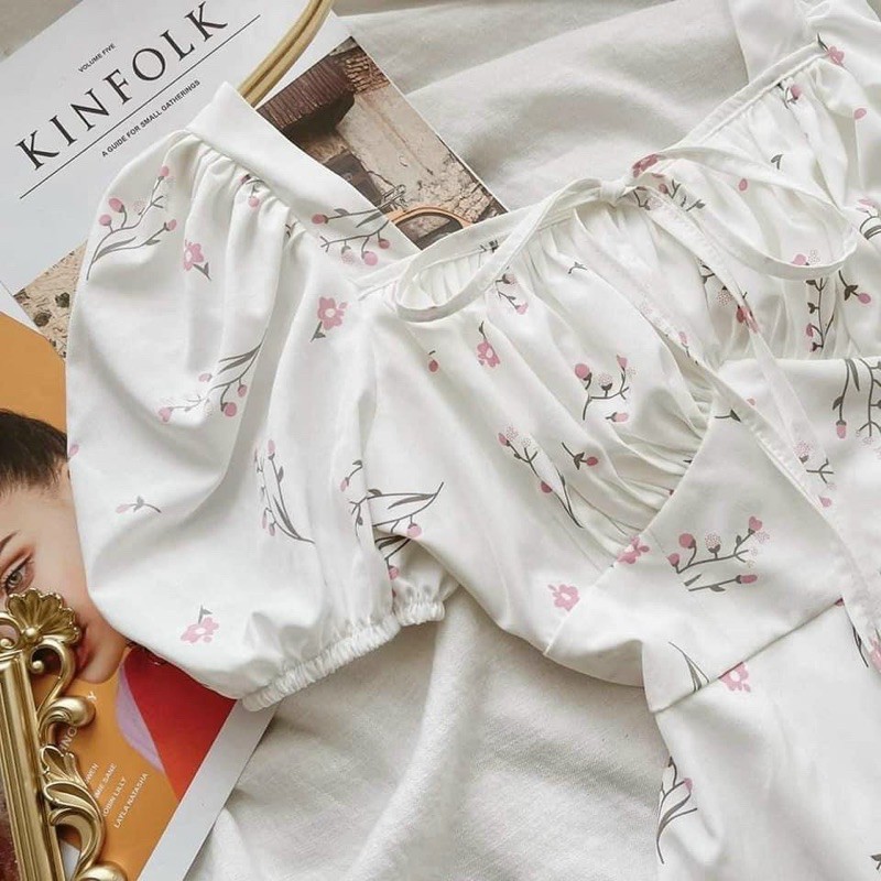 HANA FLORAL MAXI DRESS - ĐẦM TRẮNG HOA LITI XẺ TÀ | BigBuy360 - bigbuy360.vn