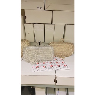 Cốp đính đá tua rua đi tiệc siêu rẻ (Full box kèm dây đeo)