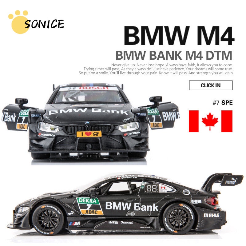 Mô Hình Xe Đua BMW M4 DTM Tỉ Lệ 1:32 Có Đèn Và Âm Thanh