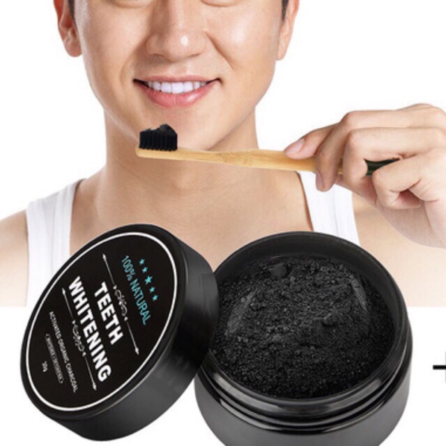 BỘT TRẮNG RĂNG THAN TRE HOẠT TÍNH 100% NATURAL { TEETH WHITENING } - TMZ SHOP - Thymozin 305