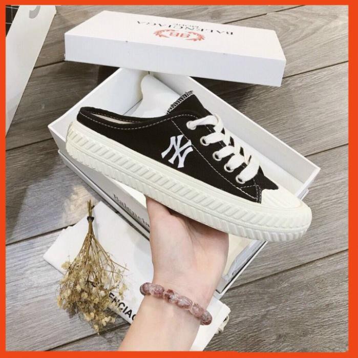 Giày đạp gót SỤC MLB Ny Đen hot trend,kiểu dáng thể thao,dùng tập gym,chạy bộ,đi học,tập thể dục | BigBuy360 - bigbuy360.vn