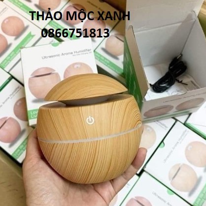 Máy Xông Tinh Dầu Phun Sương Tạo Ẩm Khuếch Vân Gỗ Nhỏ