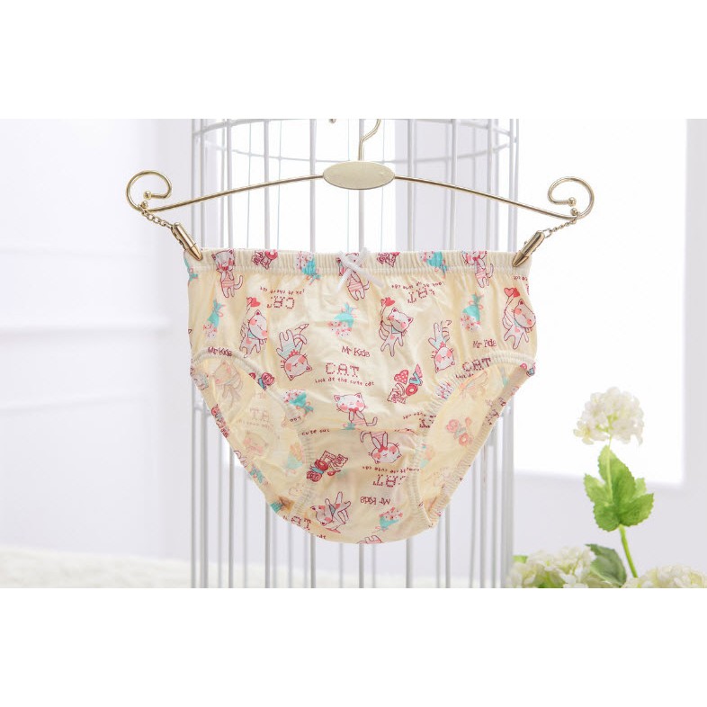 Bộ 5 quần lót bé gái Hàn Quốc vải cotton mẫu cô gái cute siêu dễ thương phù hợp với mọi lứa tuổi HIKITO T05