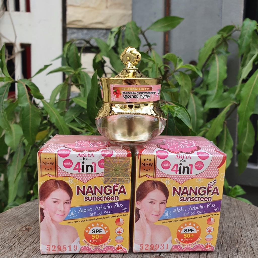 Kem Chống Nắng Dưỡng Trắng Da Che Khuyết Điểm Nangfa Sunscreen Ariya 4in1 SPF 50 Thái Lan