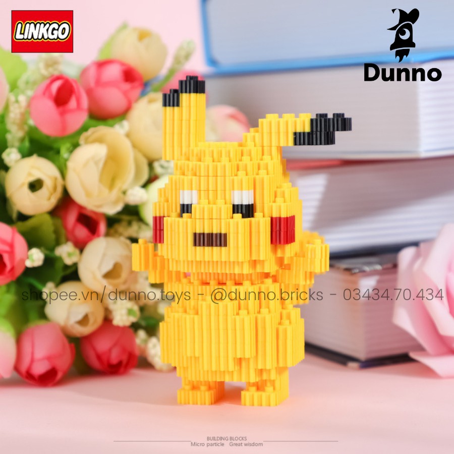 Pink Panther Mô hình Lắp ráp Báo Hồng - Cáo đỏ - Mèo thần tài Nanoblock Linkgo