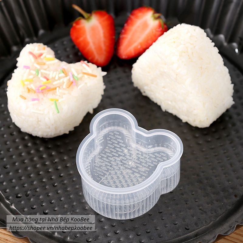 Khuôn làm cơm nắm Bento, tạo hình cơm cho bé nhiều hình  làm Sushi Onigiri Nhật Bản giúp trẻ ăn dặm(AD08)