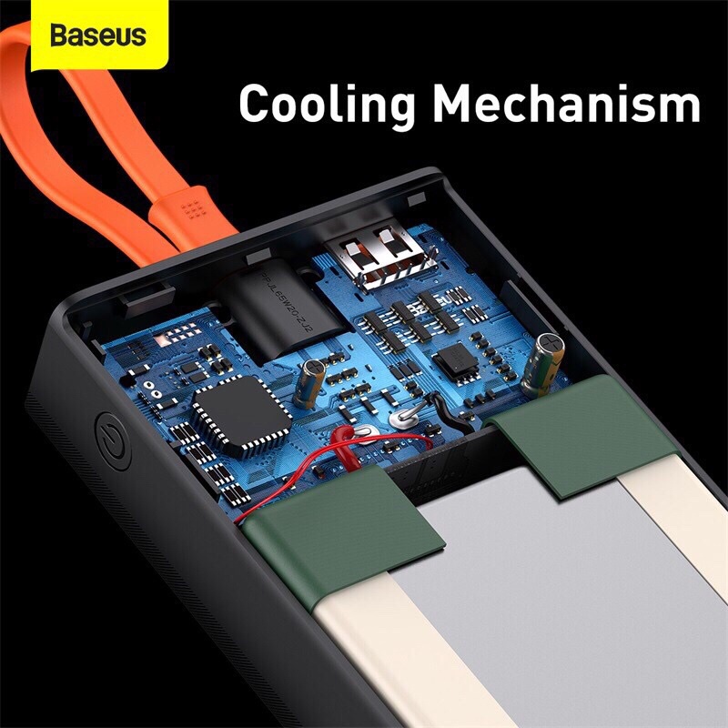 Pin sạc dự phòng công suất cao vào ra 2 chiều 65W dung lượng 20.000mAh Baseus Elf Digital Display Fast Charging