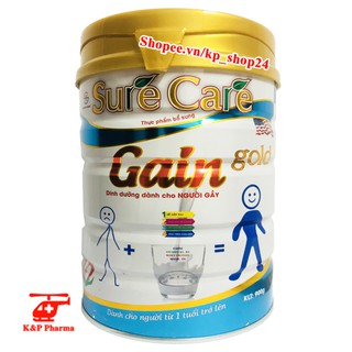 Sữa tăng cân sure care gain gold 900g | surecare | date xa