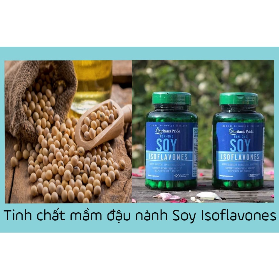 Viên Uống Mầm Đậu Nành Puritan’s Pride Non-GMO Soy Isoflavones 120 Viên của Mỹ
