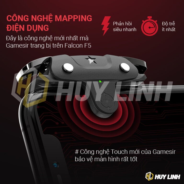 Nút bắn chơi game FPS GameSir F5 Falcon mini/Auto Tap khủng _ Hỗ trợ PUBG Mobile, Liên quân cực tốt