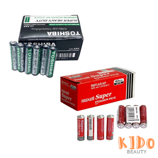 Pin aaa toshiba super heavy duty vỉ 2 viên / pin tiểu aa maxell super power ace dùng cho remote
