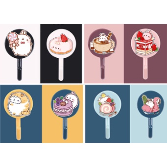 Móc treo dính tường ba anh em gấu MTDT4 bare bear cute molang pusheen gấu brown tonton khủng long hoàng đế mèo capoo