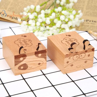Cartoon Animal Wooden Hand Cranked Music Box Home Crafts Ornaments Gifts