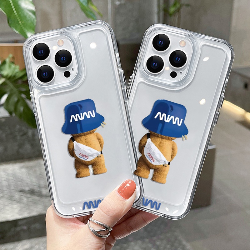 Ốp Điện Thoại DecoPhone Acrylic Họa Tiết Gấu Cho iphone 6s 7 8 plus x xs xr 11 12 13 14 15 max pro