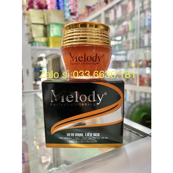 Kem Melody giảm mụn ,liền sẹo và dưỡng trắng da hủ 15G