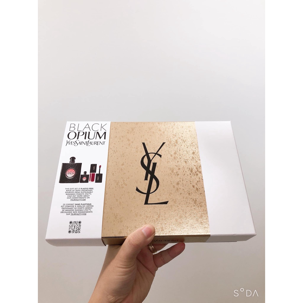Set Nước Hoa YSL Black Opium EDP 90ml - 7.5ml - son YSL