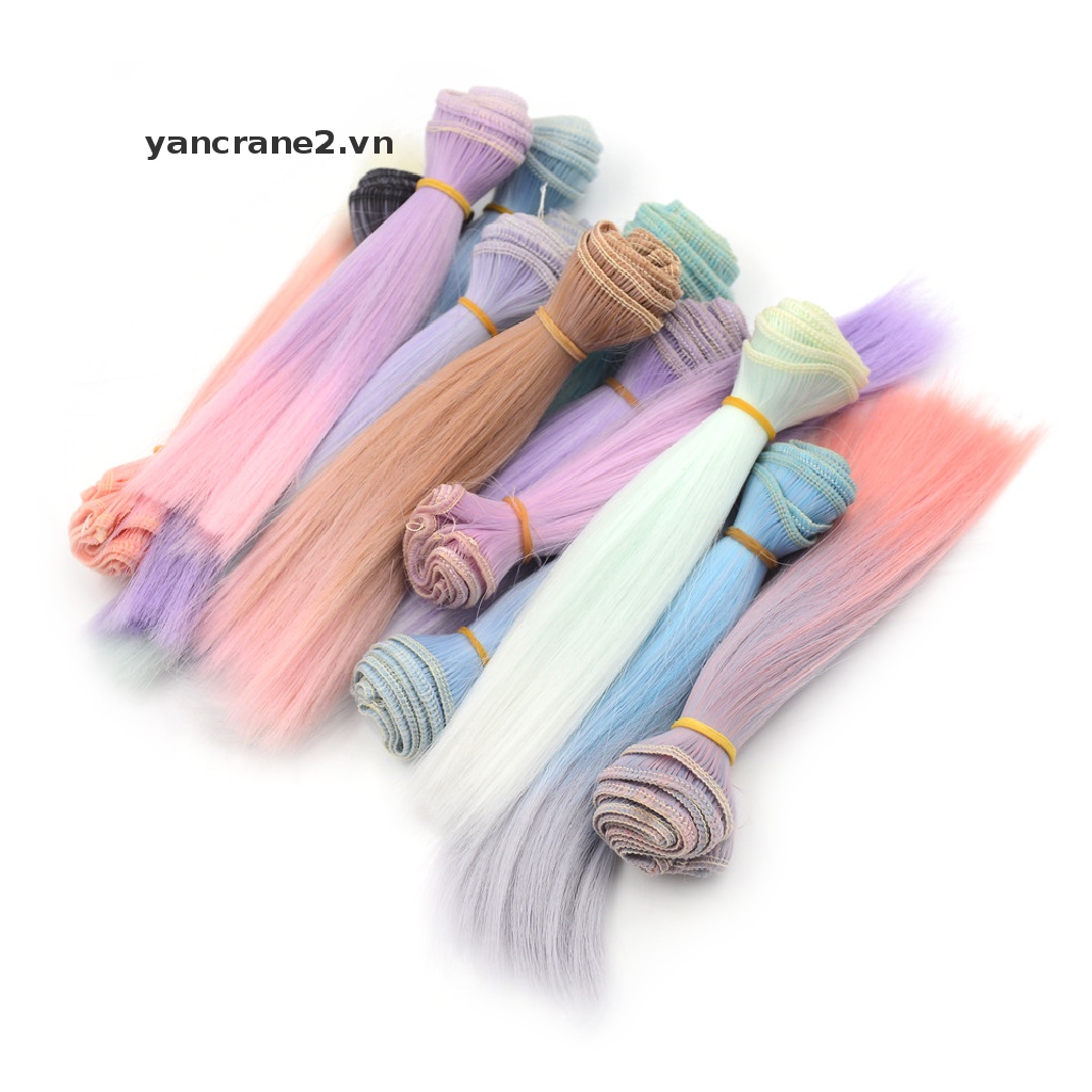 Tóc giả thẳng dài tự nhiên chịu nhiệt độ cao cho búp bê BJD/ SD 15cm