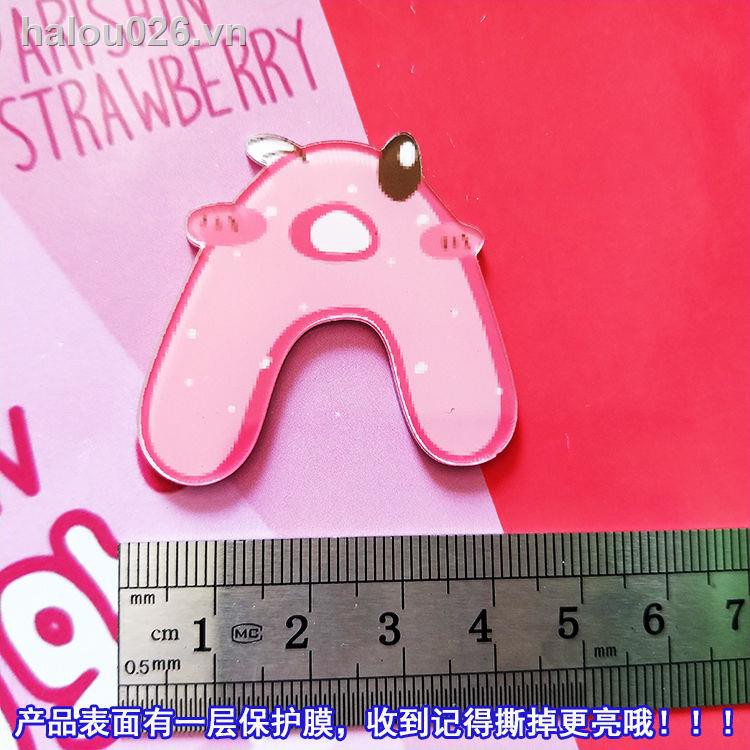 ✿Ready stock✿  New acrylic letter badges, cute expressions, English brooches, free combination letters A set of