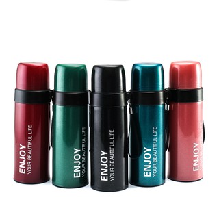 Bình giữ nhiệt vỏ nhựa ruột thủy tinh 500ml siêu đẹp 2019