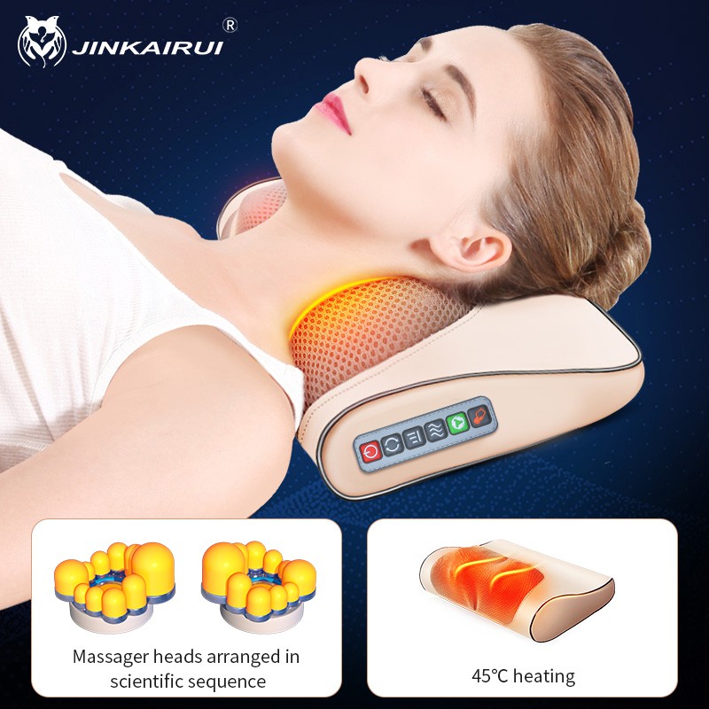 Máy Massage Jinkairui Shiatsu Sử Dụng Kép Với Hệ Thống Sưởi Hồng Ngoại Thiết Kế Di Động