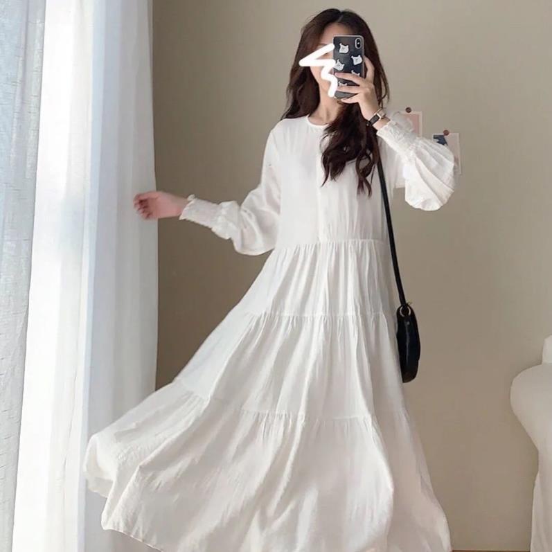 VIP Váy tầng xếp li xoè dáng dài vintage (mẫu 1 ảnh thật 2,3,4,5; mẫu 2 ảnh thật 8,9)