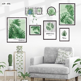 Decal dán tường Khung tranh cây cảnh A39 - Decal dán tường Hàn Quốc