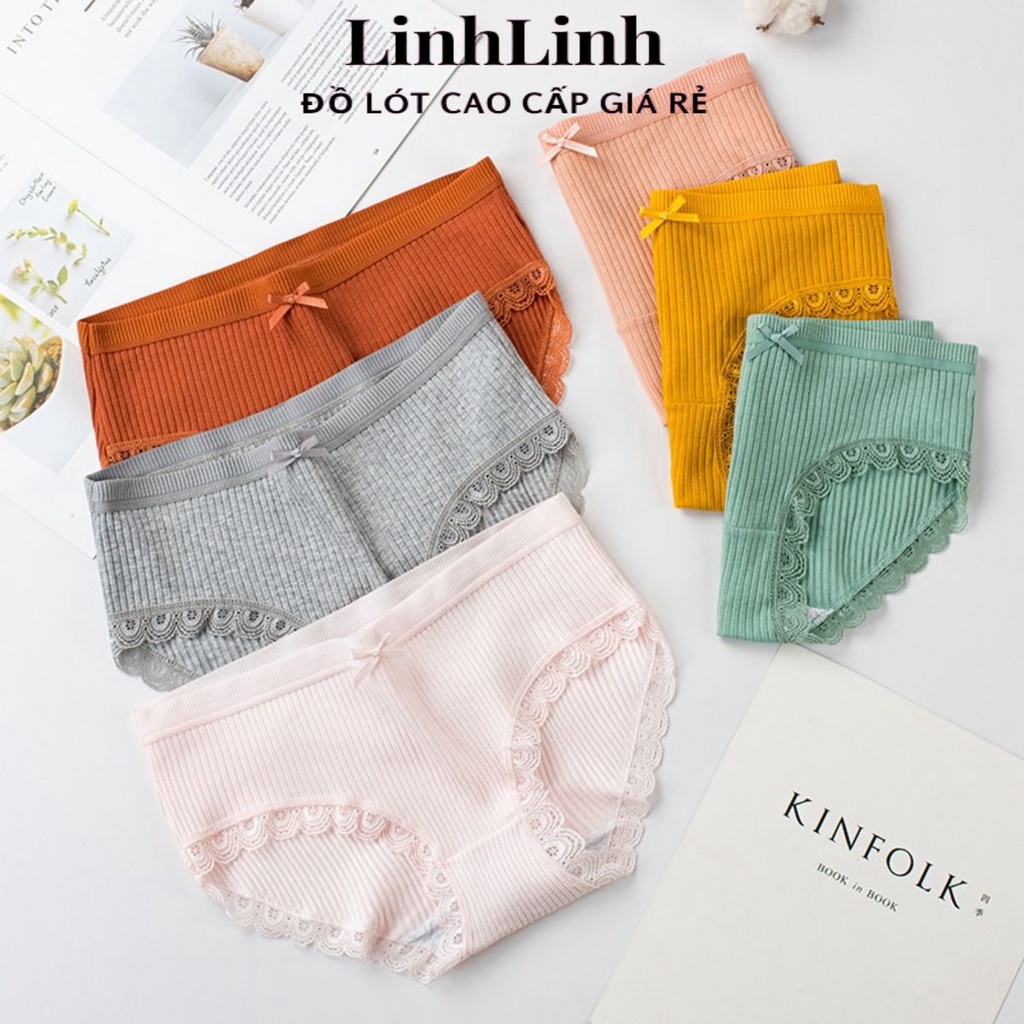 Quần Lót Nữ ⭐FREESHIP⭐ Quần Chíp Nữ Gân Tăm Sexy Viền Ren LINHLINH BOUTIQUE B08