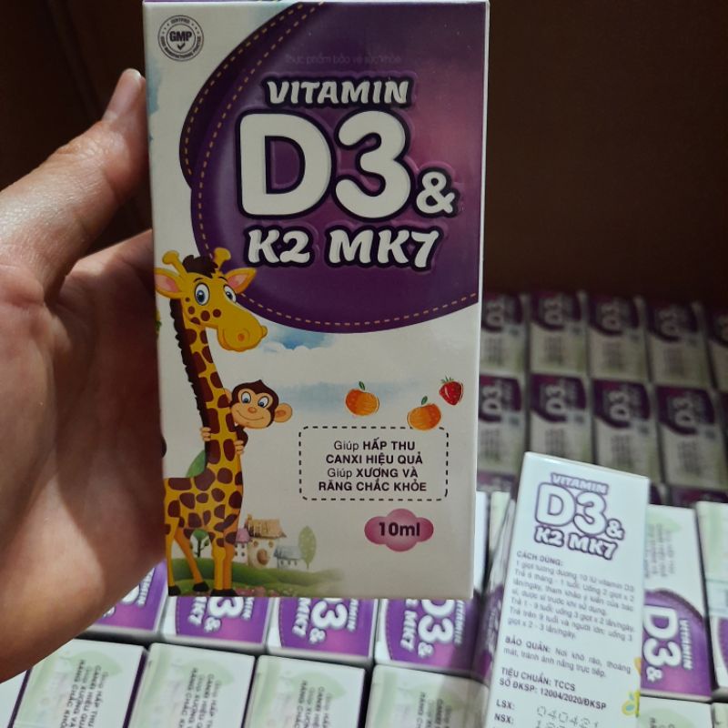 Vitamin D3 &amp; K2 MK7 nhỏ giọt 10ml