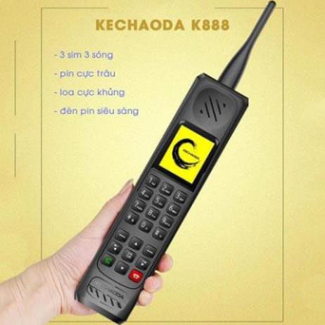 Điện Thoại KECHAODA K888 pin khủng 3 Sim loa to |BH 12 tháng