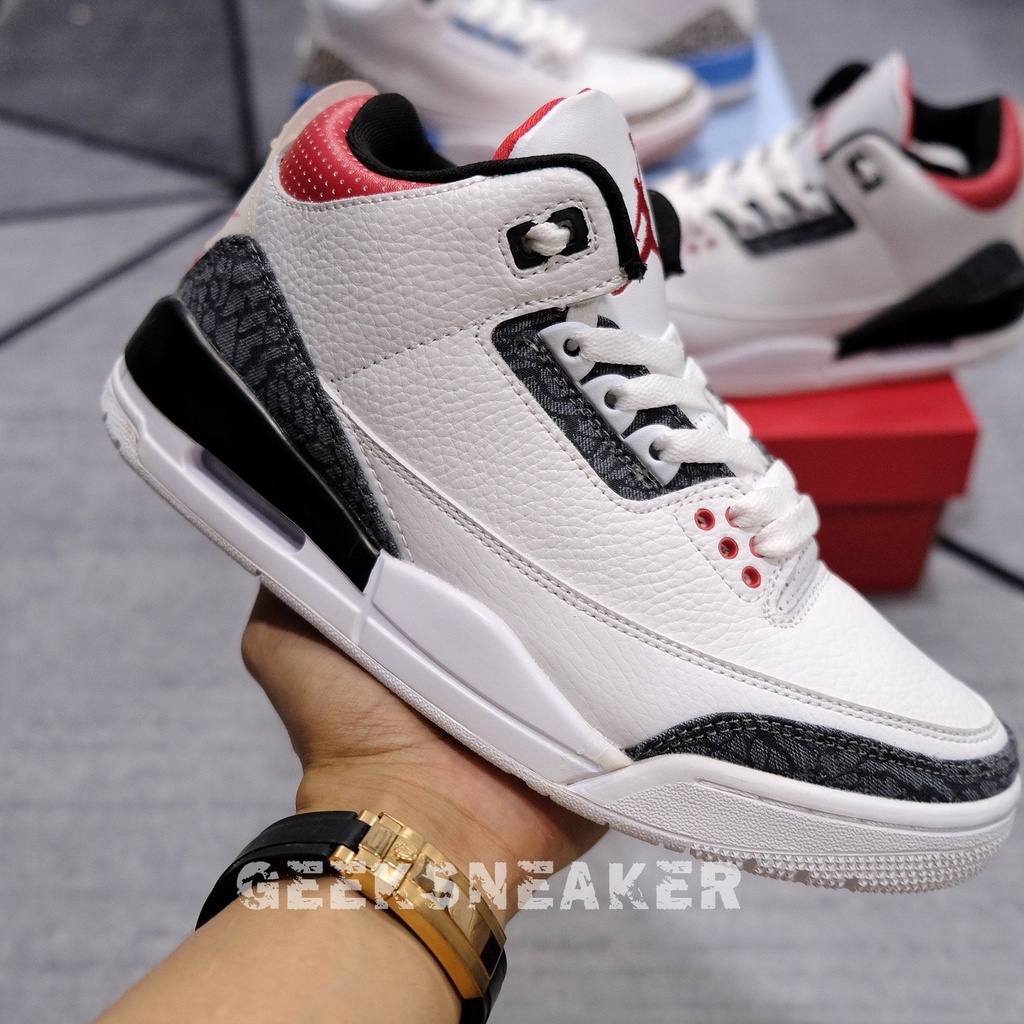 [GeekSneaker] Giày  Air Jordan 3 Retro Denim SE Fire Red CZ6431-100