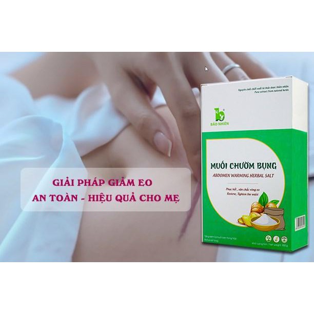 [Tặng Kém túi chườm] Muối chườm bụng Bảo Nhiên - Giúp làm giảm mỡ bụng, rạn da cho bà bầu sau sinh