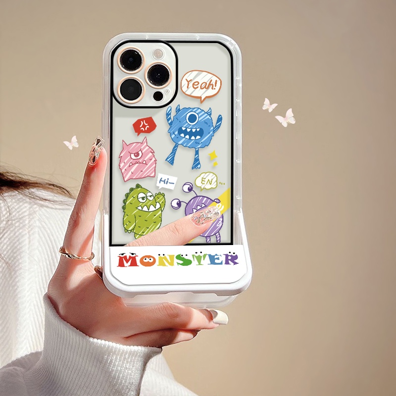 Ốp Điện Thoại Silicone Mềm Chống Sốc In Hình Quái Vật Cho IPhone 13 12 11 Pro Max SE 2020 X XR XS 8 7 6S 6 Plus