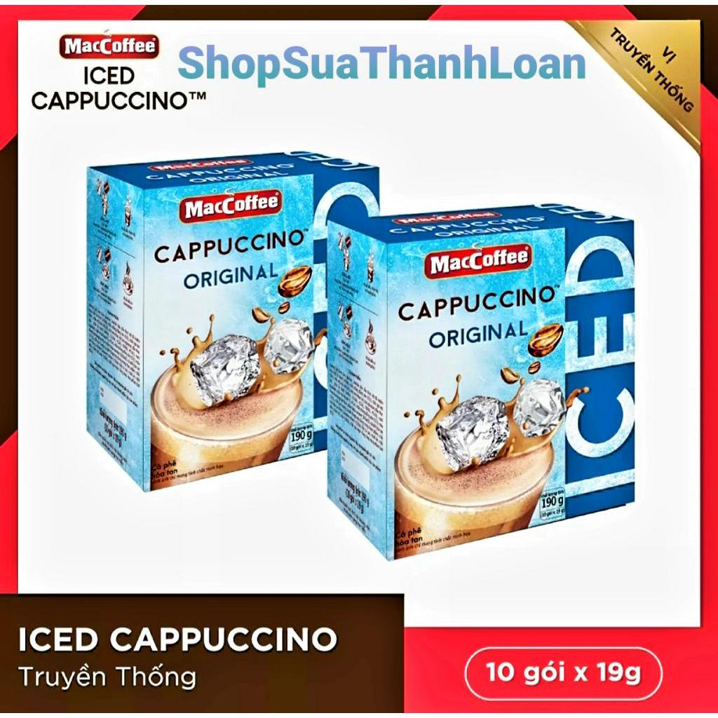 Combo x2 MacCoffee CAPPUCCINO vị Truyền Thống với lớp bọt café thơm lừng, vị ngon, béo, mịn