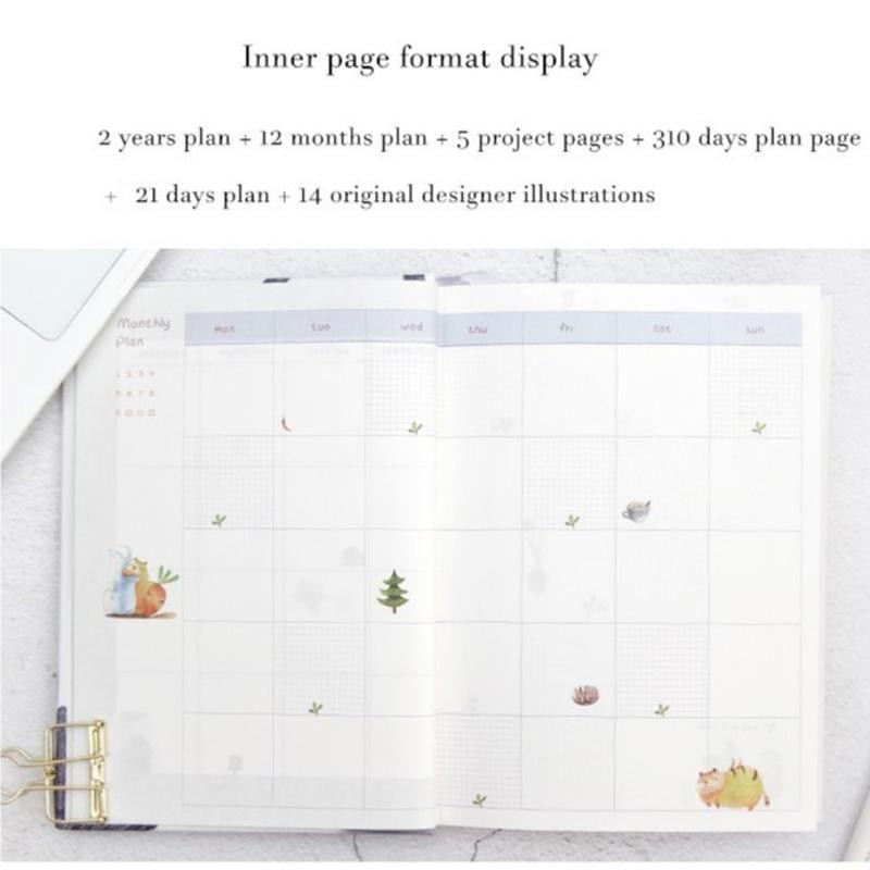 365 Ngày Nhật Ký Cá Nhân Planner Hardcover Notebook Nhật Ký 2021 Văn Phòng Lịch Trình Hàng Tuần Ghi Chép Cuộc Sống