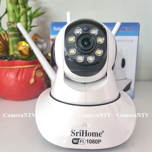 Camera IP Wifi SriHome 3 Râu 2.0 Mpx - Quay Màu Ban Đêm - Xoay 360 độ, Đàm Thoại 2 chiều | WebRaoVat - webraovat.net.vn