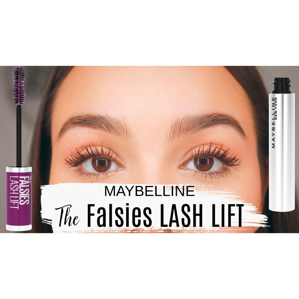 Mascara  làm dày và cong mi màu đen Maybelline Falsies Lash Lift Waterproof Very Back 8.6ml